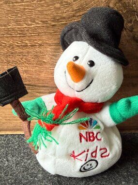 Vintage NBC Kids Christmas Snowman Plush Promo